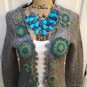 Long Knit sweater duster by REALIS sz M